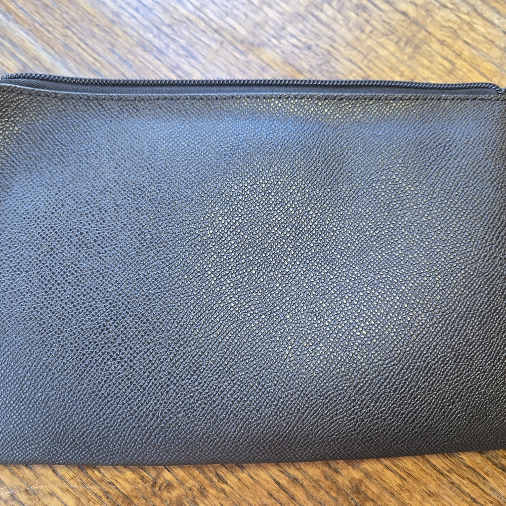 Black Coach StoryPatch Large Corner Leather Zip Pouch. Measures 9.5x6. - Picture 3 of 7